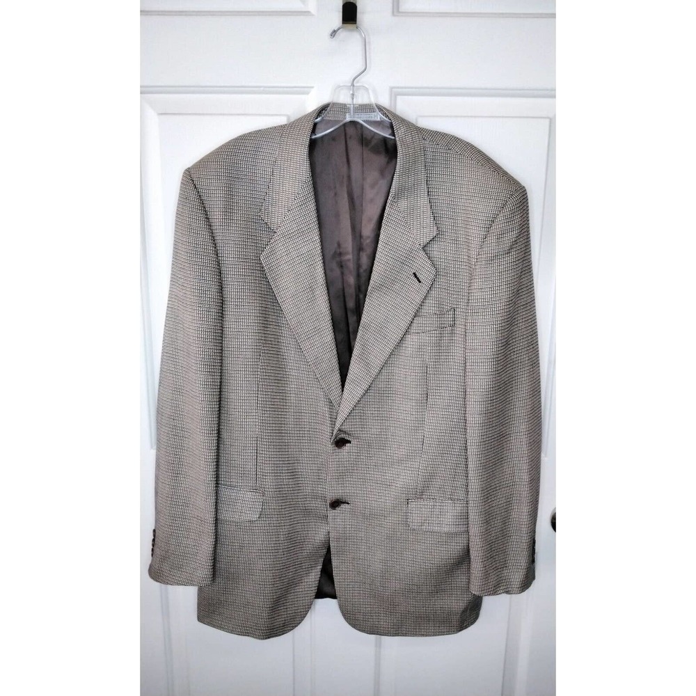 LOUIS FERAUD X GIOVANNI TONELLA Men's Silk/Wool Blazer 40L Dillard's Black Gold